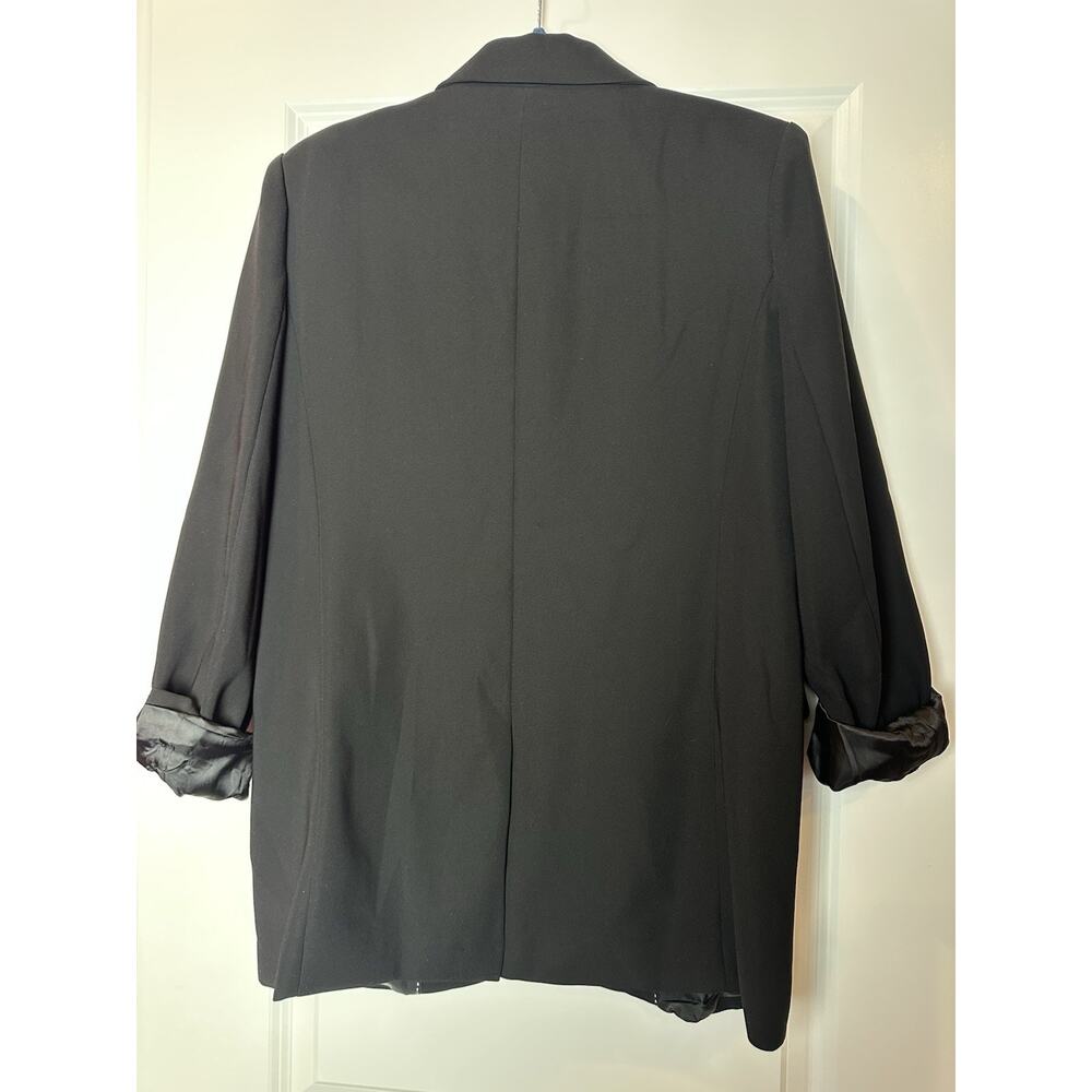 Mango MNG Oversized Blazer Black Medium Lined with pockets - Picture 2 of 8